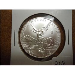 2013 MEXICO SILVER HALF OZ. LIBERTAD UNC