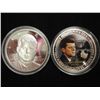 Image 1 : 2 PROOF KENNEDY TOKENS ONE IS SILVER PLATED