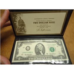 2003-A $2 FRN CRISP UNC IN FOLIO
