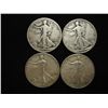 Image 1 : 1935,35-S,42-S & 44 WALKING LIBERTY HALF DOLLARS