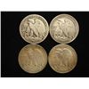 Image 2 : 1935,35-S,42-S & 44 WALKING LIBERTY HALF DOLLARS