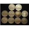 Image 2 : 10 ASSORTED 35% SILVER JEFFERSON WAR NICKELS