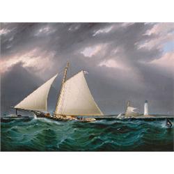 Another owner JAMES E. BUTTERSWORTH (1817-1894) The Match between the Yachts 'Vision' and 'Me...