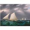 Image 1 : Another owner JAMES E. BUTTERSWORTH (1817-1894) The Match between the Yachts 'Vision' and 'Me...