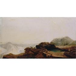 Another owner WILLIAM JACOB HAYS (1830-1875) Dakota Badlands, 1860 signed "W.J. Hays" (lower...
