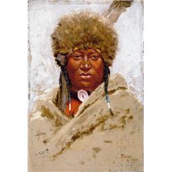 Property from the Thyssen-Bornemisza Collection HENRY F. FARNY (1847-1916) Indian Head, 1908...
