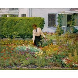 Another owner ANNA LEE DEY STACEY (1865-1943) The Garden in autumn, 1909 signed and dated "A...