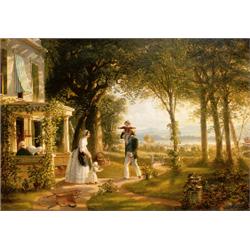 A private collection THOMAS PRICHARD ROSSITER (1818-1871) House on the Hudson, 1852 signed ...