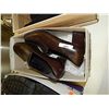 Image 1 : LADIES SHOES - BROWN - 8 - LIKE NEW & BLACK 7 1/2" 2 PAIRS TOTAL