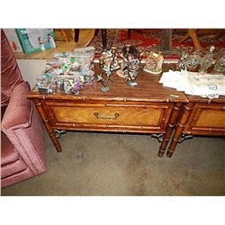 SIDE TABLE -LARGE -  BAMBOO STYLE - 1 DRAWER