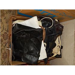 BOX OF ASSORTED LEATHER AND OTHER PURSES