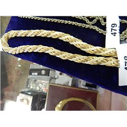 GOLD AND WHITE ROPE CHAIN