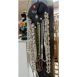ASSORTED NECKLACES AND HANGER