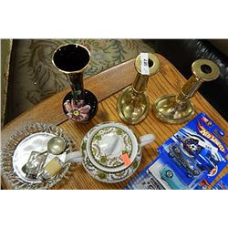 BRASS CANDLE HOLDERS AND MORE