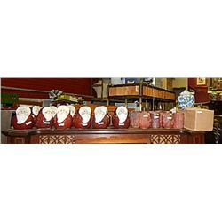 CERAMIC SANTA  AND ORIENTAL VASES ETC