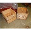 Image 1 : ALL WOOD BUTTER BOX & ANOTHER WOOD BOX = 2 TOTAL