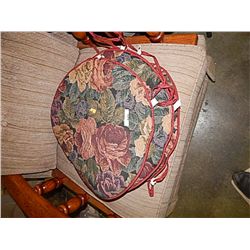 CHAIR CUSHIONS - 4 TTL - 2 SIDED (RED OR FLOWERED)