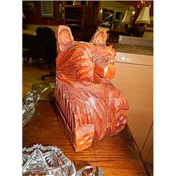 HAND LOG CARVED BEAR
