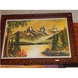 FRAMED OIL PICTURE - LAKE