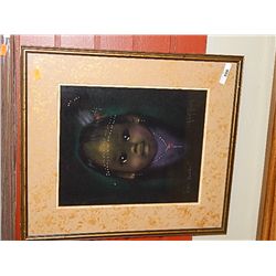 PICTURE - NATIVE CHILD WITH FEATHER