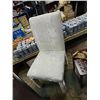 Image 1 : WHITE UPHOLSTERED PARSON STYLE DINING CHAIRS - BID X 6