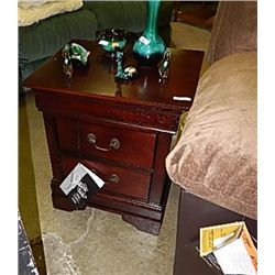 NEW MAHOGANY NITE TABLE - 2 DRAWER