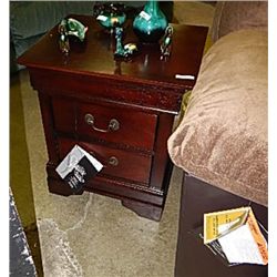 NEW MAHOGANY NITE TABLE - 2 DRAWER