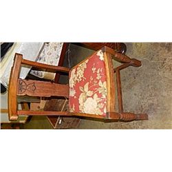 VINTAGE OAK DINING CHAIR - 4 X BID