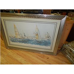 FRAMED AND SIGNED - STARS AND STIPES AND KOOKAABURA III - 1987 WORLD CUP