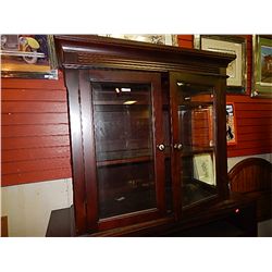 CHERRY WOOD CURIO CABINET  - NEW - LIGHTS -