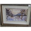 Image 1 : FRAMED LIMITED EDITION PRINT - "SNOW WOLVES - R DeWOLFE