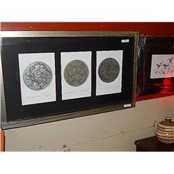 FRAMED RELIEFS -"HAIDA DOGFISH, BEAVER, BULL HURD - BILL REID