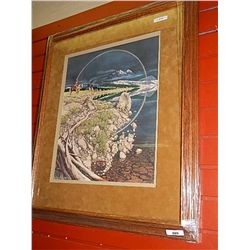 FRAMED LIMITED EDITION PRINT "THE MISSION WALL  - BLACK CRESTED  HUMMING BIRD - TERRY ISAAC