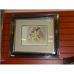 FRAMED LIMITED EDITION PRINT "SAMANTHA - GREAT HORNED OWL - ROBERT BATEMAN