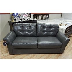 NEW LEATHER COUCH  - SMOKEY GREY COLOUR