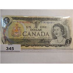 BANK NOTE - CANADIAN $1 BILL - SHIPPING IN CANADA ONLY
