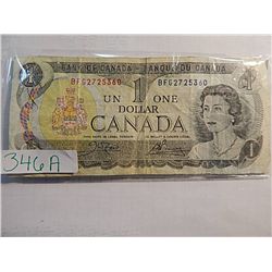 BANK NOTE - CANADIAN $1 BILL - SHIPPING IN CANADA ONLY