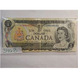 BANK NOTE - CANADIAN $1 BILL - SHIPPING IN CANADA ONLY