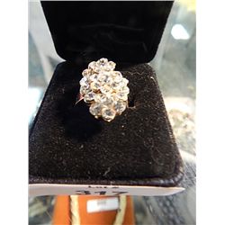 RING - RHINSTONE CLUSTER - CLEAR