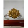Image 1 : RING - STERLING SILVER - YELLOW DIAMOND  - 14KGP COCKTAIL DESIGN - CERTIFICATE - $500
