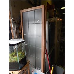 WOOD FRAMED LEADED GLASS DOOR