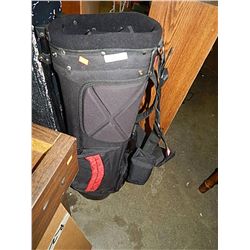 GOLF BAG NO CLUBS - BLACK & RED