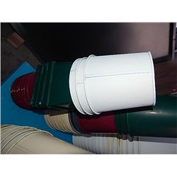 STACK OF METAL PLANT POTS - ASSORTED