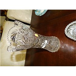 PIN WHEEL CRYSTAL VASE - CHIP