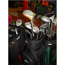 GOLF BAG AND CLUBS - BLACK