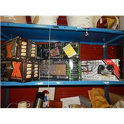 SHELF LOT - 8 BOXES HELICOPTER PARTS ETC