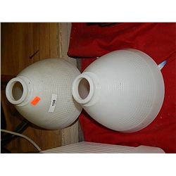 VINTAGE MILK GLASS LAMP SHADES
