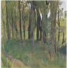 Image 1 : ERNEST BIÉLER (1863-1948) M ARBRES AU PRINTEMPS À SAVIÈSE Tempera auf Papier auf Karton Unten rec...