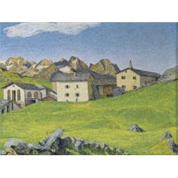 GOTTARDO SEGANTINI (1882-1974) M ALPENWEILER IM ENGADIN Öl auf Leinwand Unten rechts signiert und...