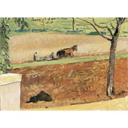 CUNO AMIET (1868-1961) M PFLÜGER (STUDIE) Öl auf Leinwand Unten rechts monogrammiert und datiert ...